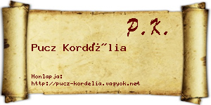 Pucz Kordélia névjegykártya